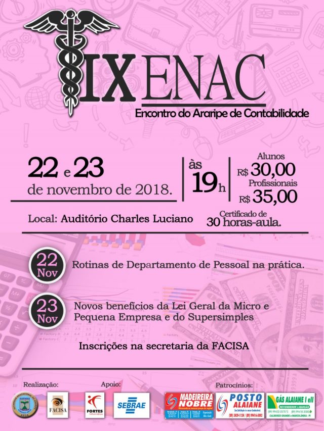 Encontro de Contabilidade acontece na Facisa dias 22 e 23