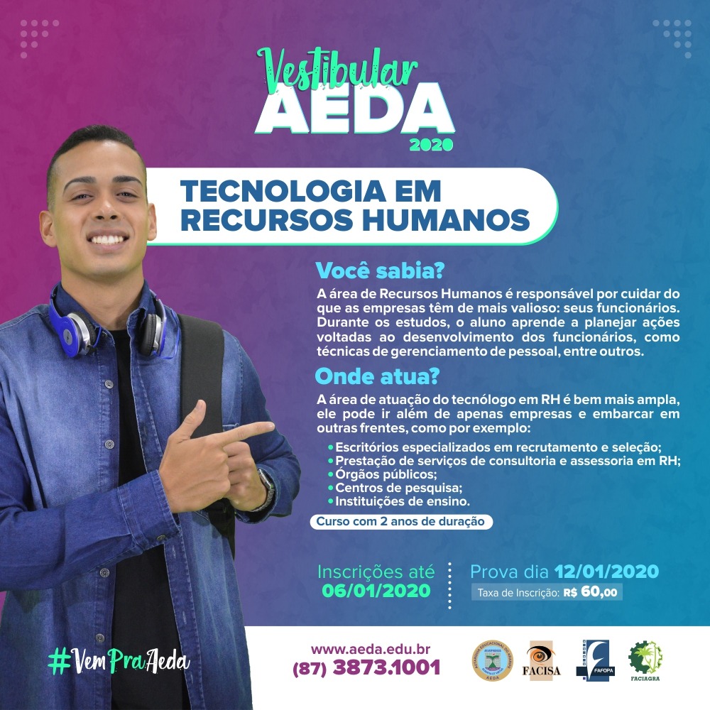 Conheça mais sobre Tecnologia em Recursos Humanos, o novo curso da Aeda