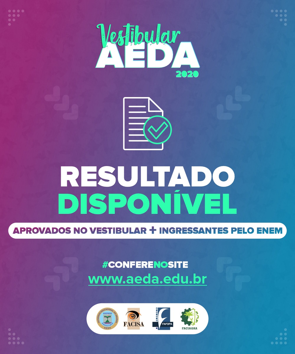 Confira a lista dos aprovados no Vestibular 2020