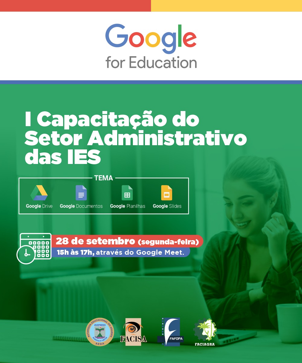 GOOGLE FOR EDUCATION| AEDA já tem data marcada para capacitação dos professores, gestores e setor administrativo das IES