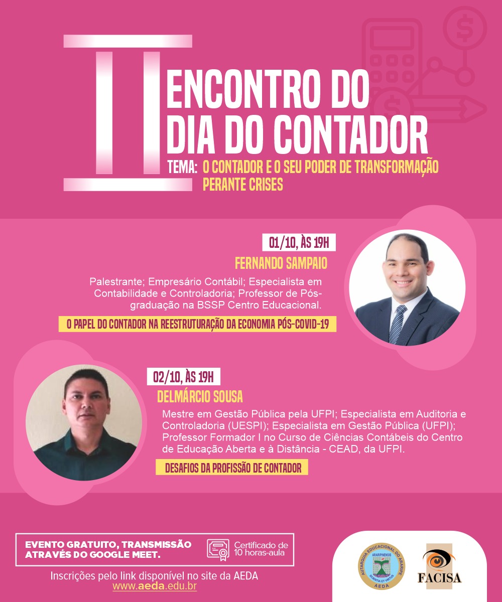 Estão abertas as inscrições para o II Encontro do Dia do Contador; confira a programação