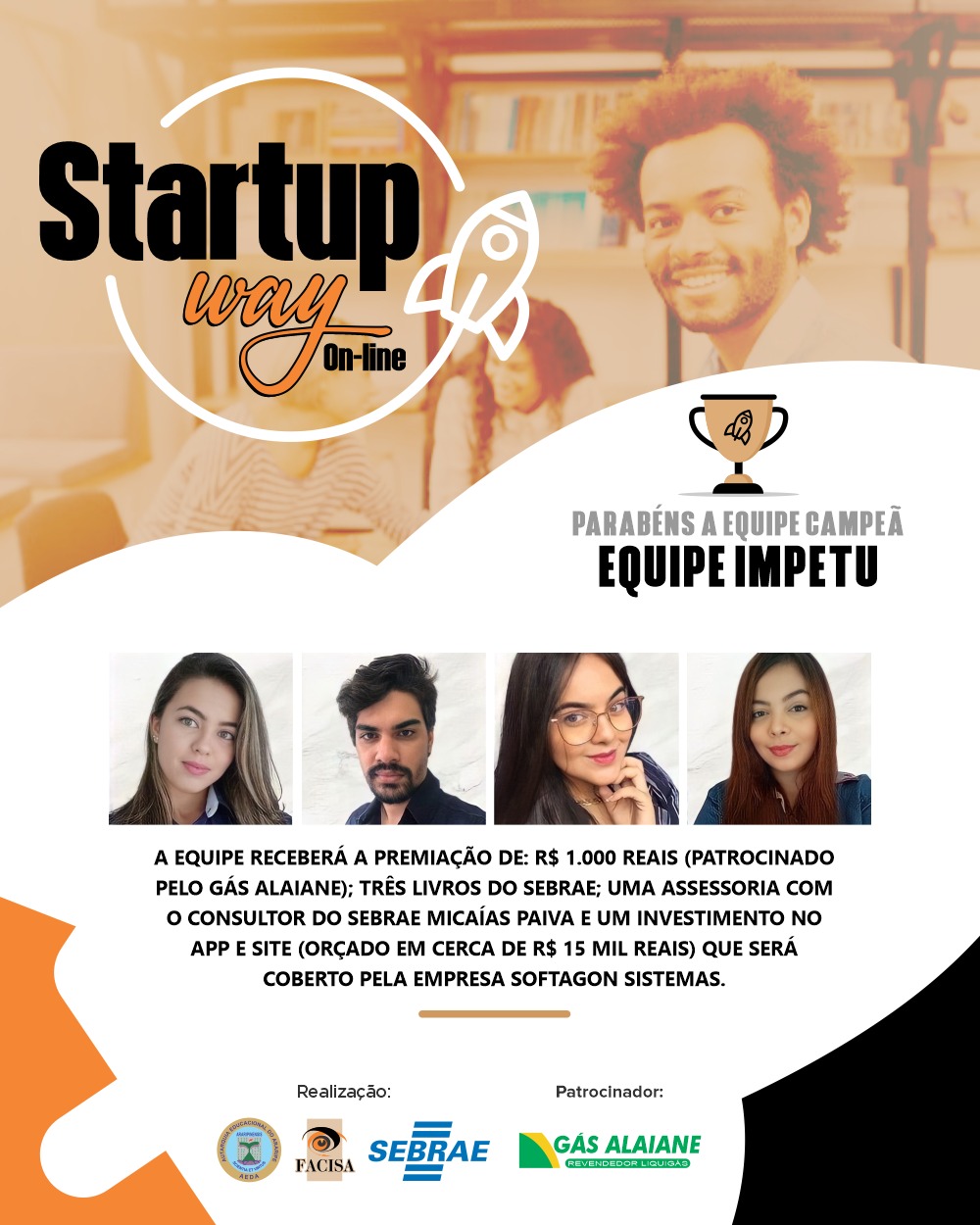 Equipe Impetu sagra-se campeã da I edição do Startup Way On-line