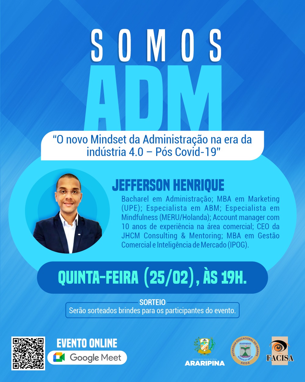 Palestra “Somos ADM” acontecerá na próxima quinta-feira de forma on-line