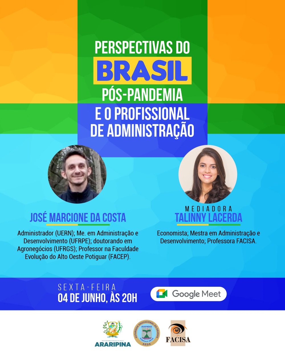 “As Perspectivas do Brasil pós-pandemia e o profissional de Administração” é o tema do próximo evento do curso de Administração da FACISA; confira