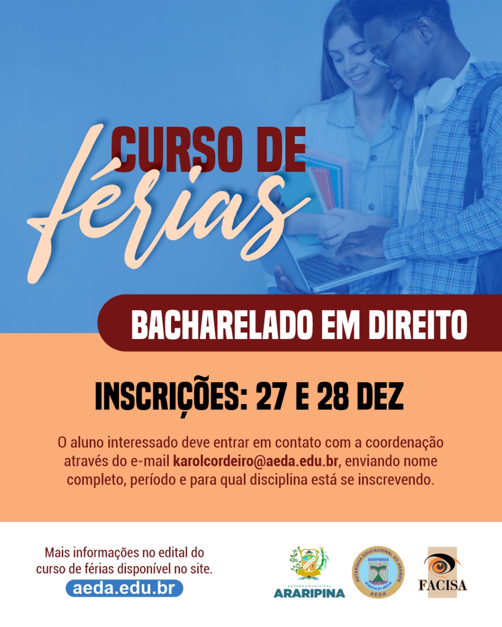 Edital do curso de férias – Bacharelado em Direito